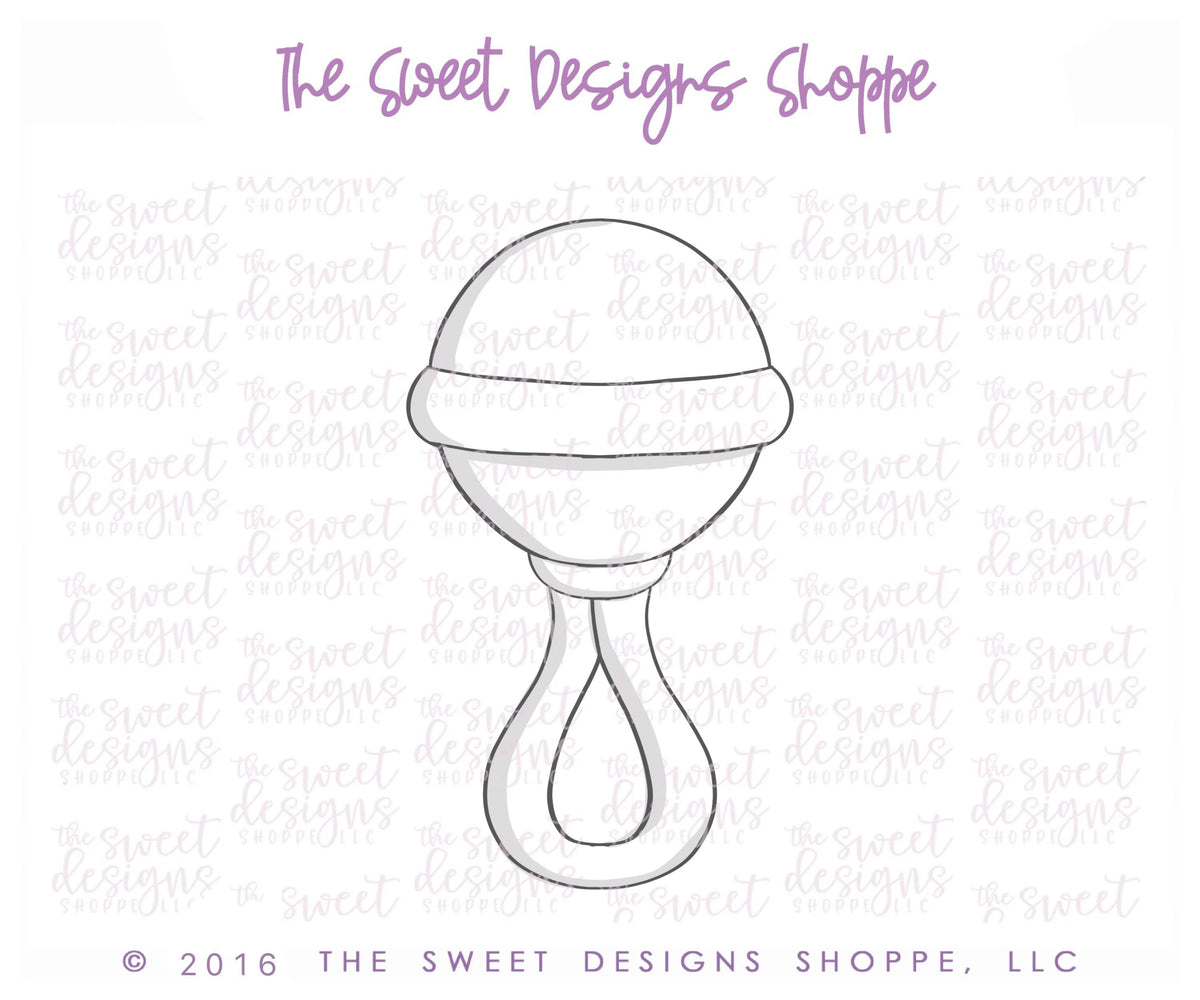 Cookie Cutters - Boy Rattle - Cookie Cutter - The Sweet Designs Shoppe - TSDS - - ALL,Baby,baby shower,baby shower favors,baby toys,Cookie Cutter,Customize,Promocode,STL,toys