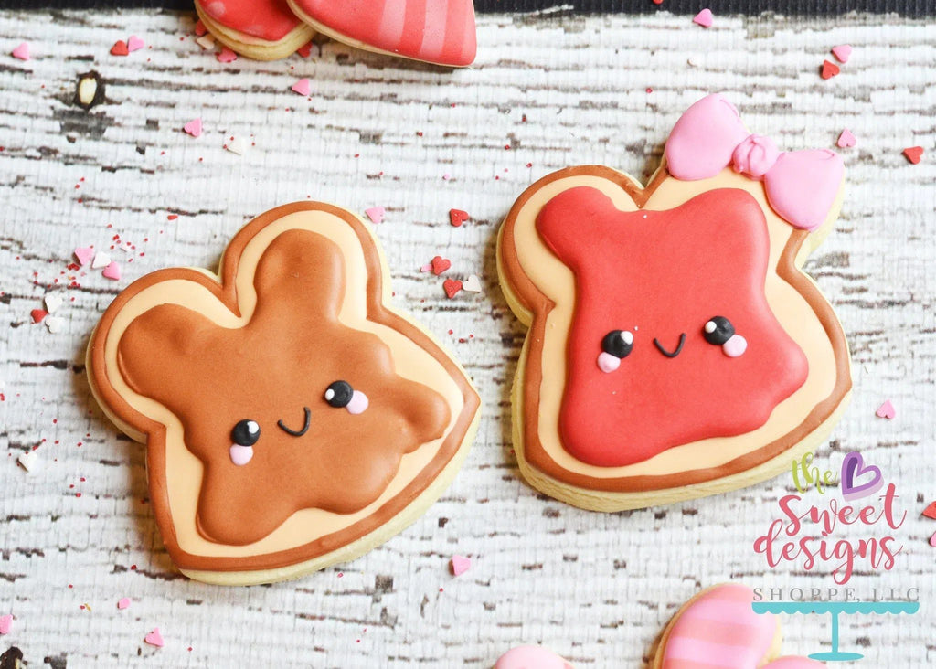 Cookie Cutters - Bread with Jelly v2- Cookie Cutter - The Sweet Designs Shoppe - - ALL, Bread, Cookie Cutter, Cute couple, Cute Couples, Food, Food & Beverages, Promocode, Valentines