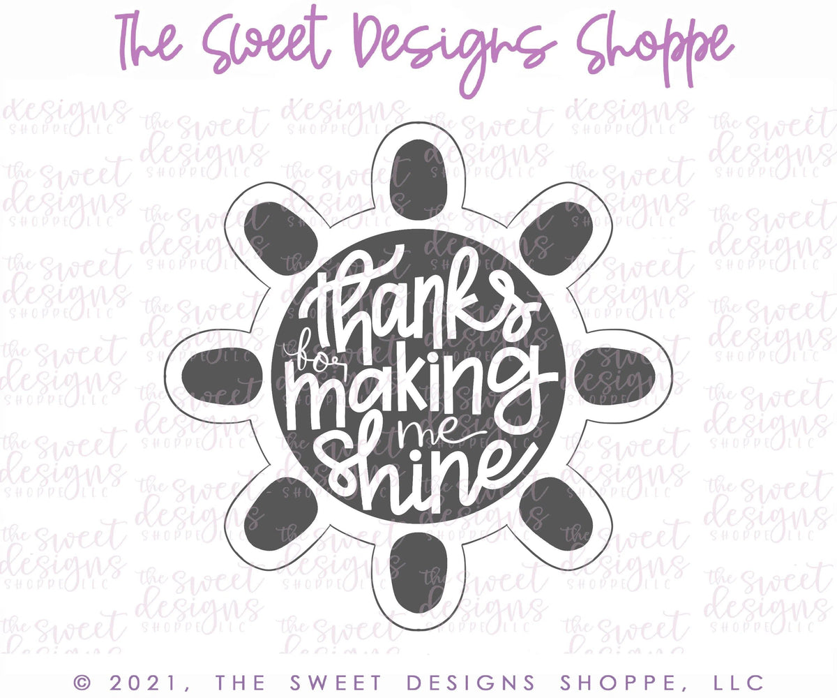 Cookie Cutters - Bright Sun - Cookie Cutter - The Sweet Designs Shoppe - TSDS - - ALL,Cookie Cutter,garden,gardening,hobbie,Hobbies,Hobbies and Camping,hobby,Nature,Promocode,STL,Summer,summer plaque,sun,teacher,teacher appreciation