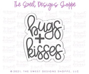Cookie Cutters - Bugs + Kisses Plaque - Cookie Cutter - The Sweet Designs Shoppe - TSDS - - ALL,Animal,Animals,Animals and Insects,bugs & kisses,bugs and kisses,Cookie Cutter,Plaque,Plaques,PLAQUES HANDLETTERING,Promocode,STL,valentine,valentines