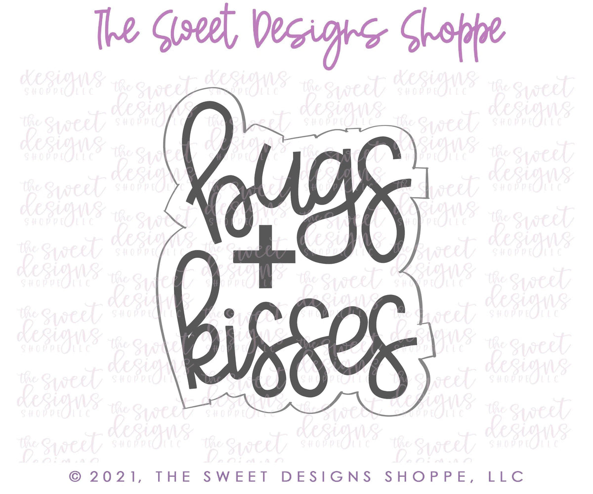 Cookie Cutters - Bugs + Kisses Plaque - Cookie Cutter - The Sweet Designs Shoppe - TSDS - - ALL,Animal,Animals,Animals and Insects,bugs & kisses,bugs and kisses,Cookie Cutter,Plaque,Plaques,PLAQUES HANDLETTERING,Promocode,STL,valentine,valentines