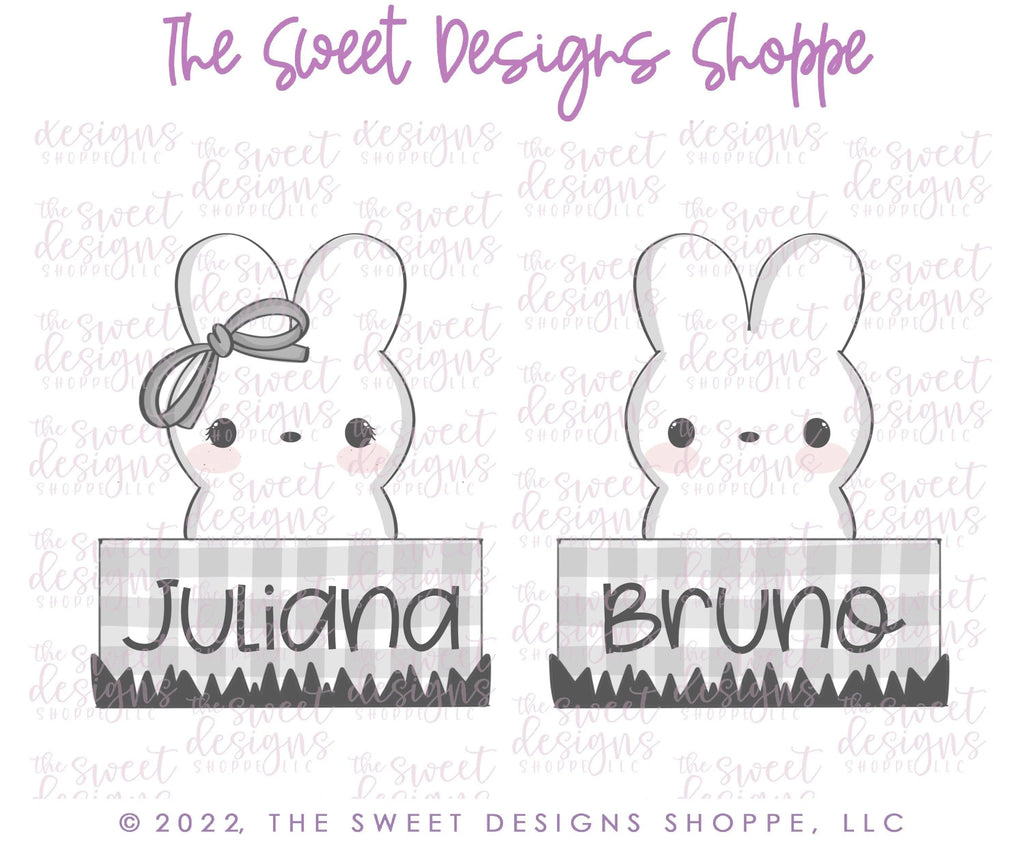 Cookie Cutters - Bunnies Marshmallow Set - Set of 2 - Cookie Cutters - The Sweet Designs Shoppe - TSDS - - ALL,Animal,Animals,Animals and Insects,bunny,Cookie Cutter,Easter,Easter / Spring,Mini Sets,Promocode,regular sets,set