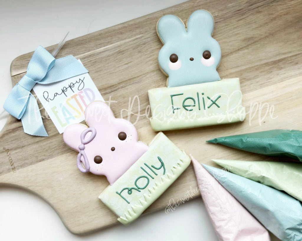 Cookie Cutters - Bunnies Marshmallow Set - Set of 2 - Cookie Cutters - The Sweet Designs Shoppe - TSDS - - ALL,Animal,Animals,Animals and Insects,bunny,Cookie Cutter,Easter,Easter / Spring,Mini Sets,Promocode,regular sets,set
