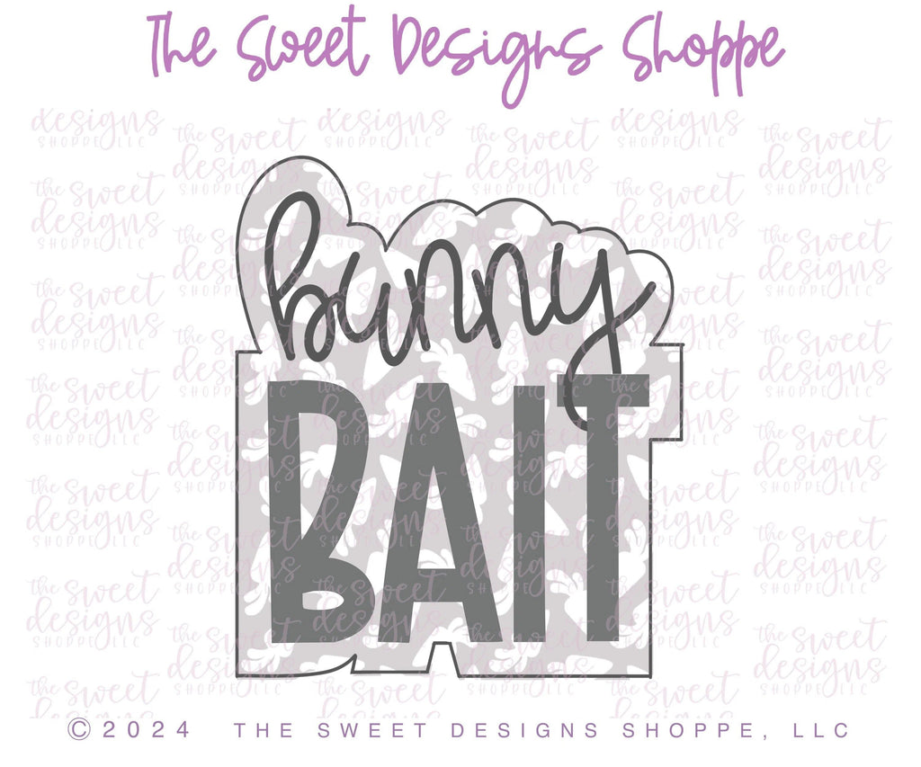 Cookie Cutters - Bunny Bait Plaque - Cookie Cutter - The Sweet Designs Shoppe - - ALL, Animal, Animals, Bunny, Cookie Cutter, Easter, Easter / Spring, modern, Plaque, Plaques, Promocode