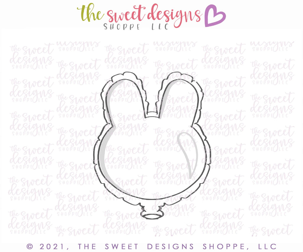 Cookie Cutters - Bunny Balloon - Cookie Cutter - Sweet Designs Shoppe - - ALL, Animal, Animals, Animals and Insects, Birthday, Cookie Cutter, easter, Easter / Spring, Party, party animals, Promocode