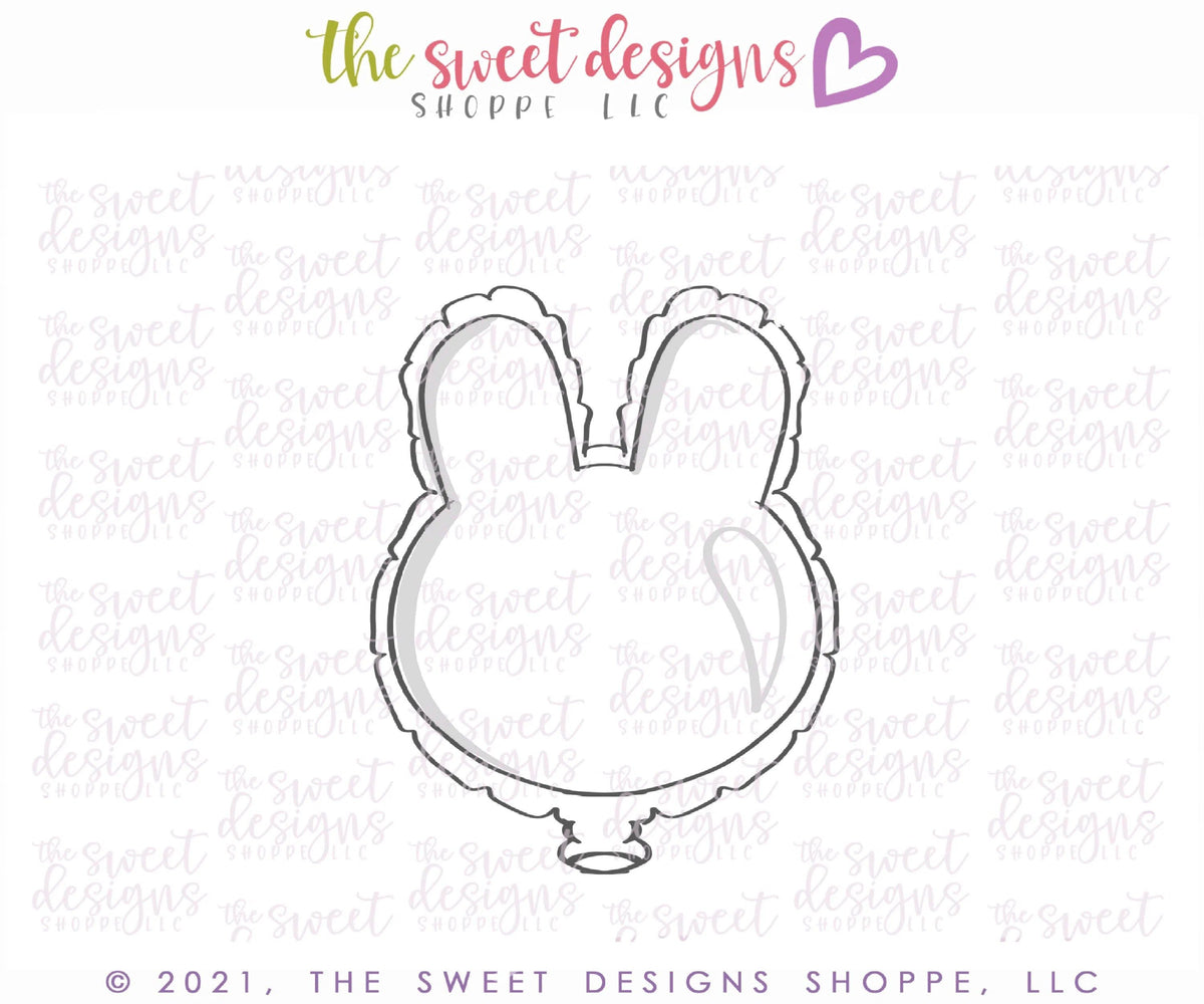 Cookie Cutters - Bunny Balloon - Cookie Cutter - The Sweet Designs Shoppe - TSDS - - ALL,Animal,Animals,Animals and Insects,Birthday,Cookie Cutter,easter,Easter / Spring,Party,party animals,Promocode,STL