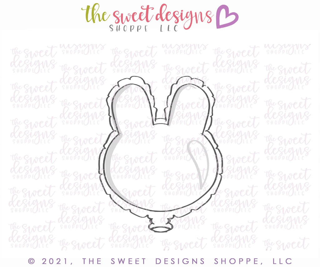 Cookie Cutters - Bunny Balloon - Cookie Cutter - The Sweet Designs Shoppe - - ALL, Animal, Animals, Animals and Insects, Birthday, Cookie Cutter, easter, Easter / Spring, Party, party animals, Promocode