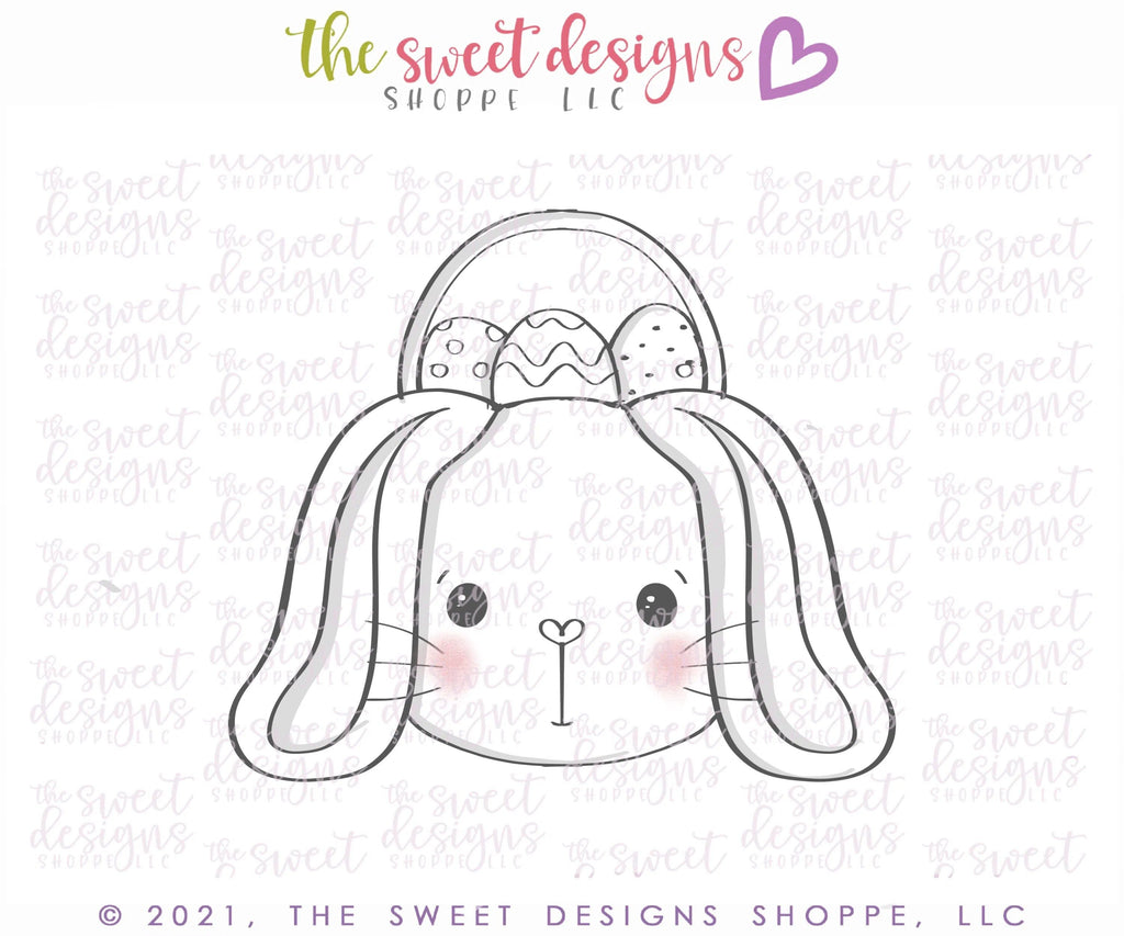 Cookie Cutters - Bunny Basket - Cookie Cutter - The Sweet Designs Shoppe - - ALL, Animal, Animals, Animals and Insects, Cookie Cutter, easter, Easter / Spring, Promocode