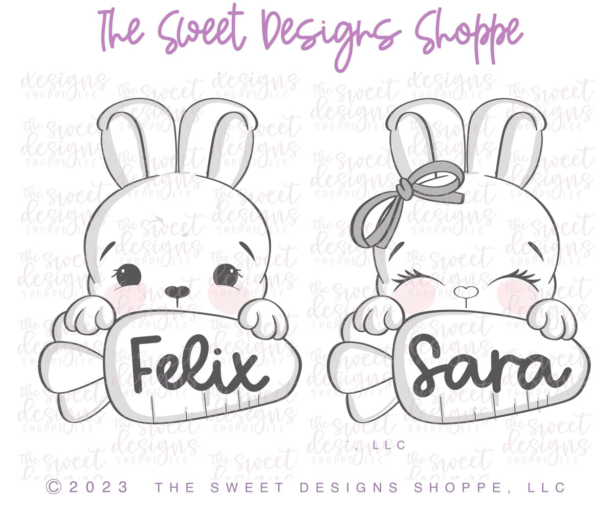 Cookie Cutters - Bunny Carrot Plaques by Lady Milkstache Set - Set of 2 - Cookie Cutters - The Sweet Designs Shoppe - TSDS - - ALL,bunny,Cookie Cutter,Easter,Easter / Spring,Lady Milk Stache,Lady MilkStache,LadyMilkStache,Mini Sets,Promocode,regular sets,set,STL