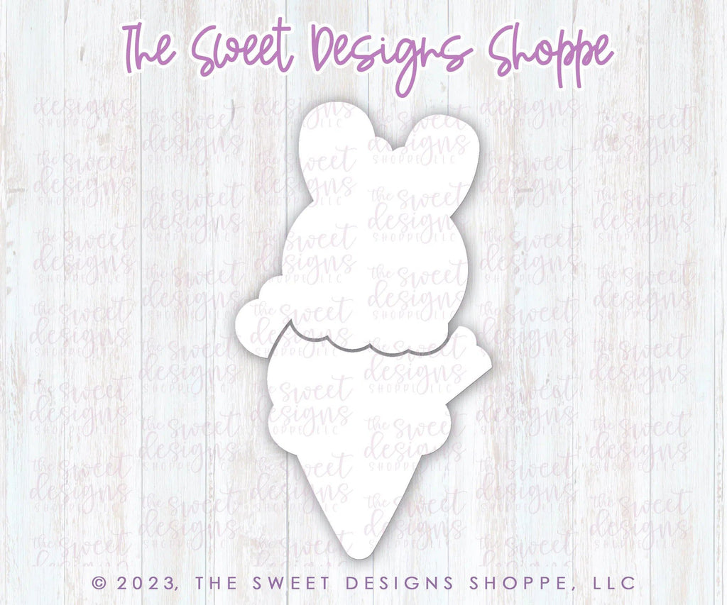 Cookie Cutters - Bunny Chick Ice Cream Set - Set of 2 - Cookie Cutters - The Sweet Designs Shoppe - Regular: (Assembled 6-5/8" Tall by 3-3/4" Wide ) - ALL, Animal, Animals, Animals and Insects, Cookie Cutter, dessert, Easter, Easter / Spring, Ghost, Ice Cream, icecream, Lady Milk Stache, Lady MilkStache, LadyMilkStache, Promocode, regular sets, set, Sweet, Sweets