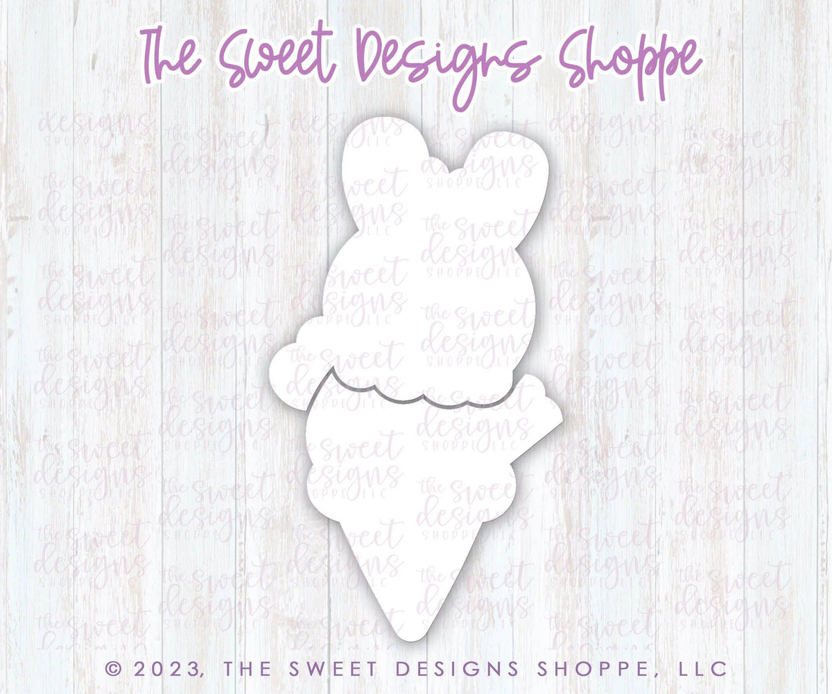 Cookie Cutters - Bunny Chick Ice Cream Set - Set of 2 - Cookie Cutters - The Sweet Designs Shoppe - TSDS - - ALL,Animal,Animals,Animals and Insects,Cookie Cutter,dessert,Easter,Easter / Spring,Ghost,Ice Cream,icecream,Lady Milk Stache,Lady MilkStache,LadyMilkStache,Promocode,regular sets,set,Sweet,Sweets