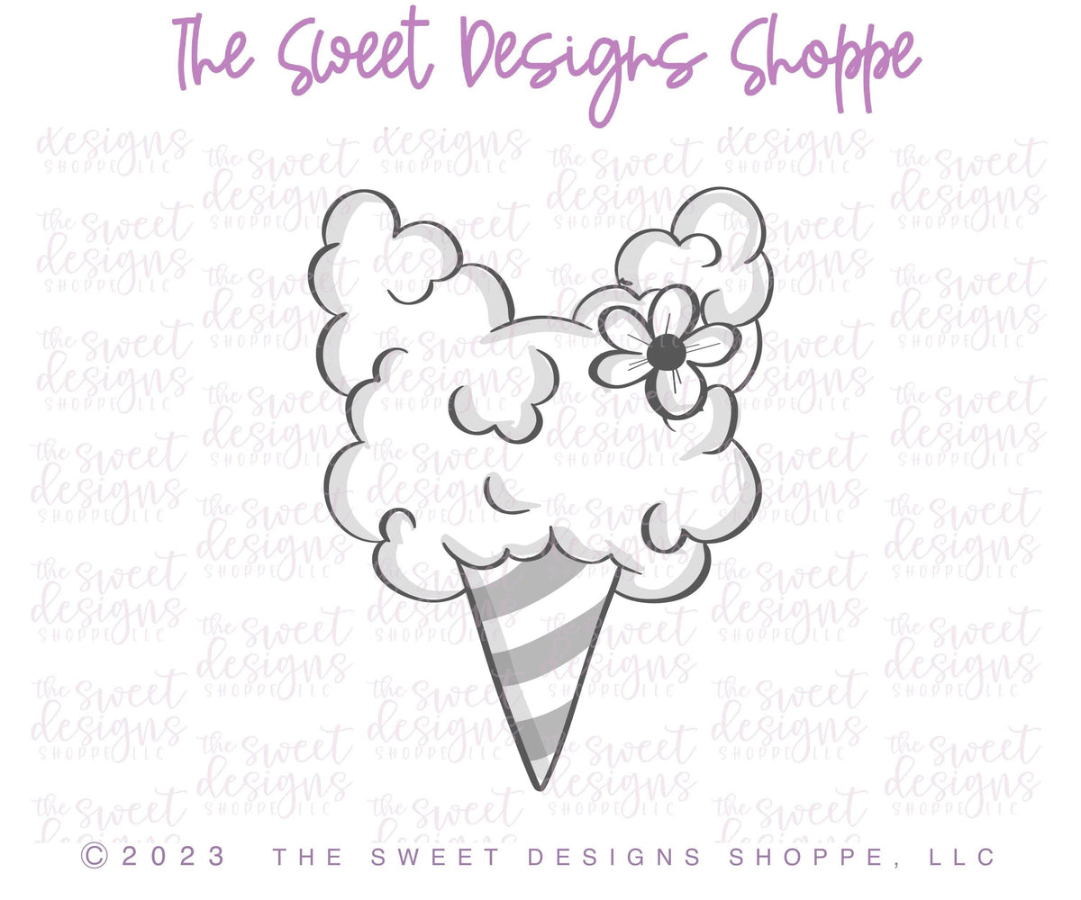 Cookie Cutters - Bunny Cotton Candy - Cookie Cutter - The Sweet Designs Shoppe - TSDS - - ALL,Birthday,circus,cone,Cookie Cutter,Easter,Easter / Spring,Misc,Miscelaneous,Miscellaneous,other,Promocode,snow cone,STL