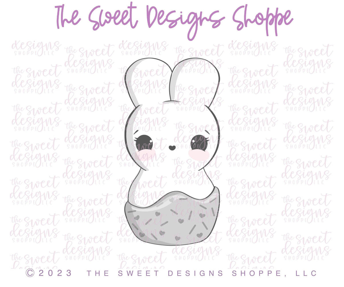 Cookie Cutters - Bunny Dipped in Chocolate - Cookie Cutter - The Sweet Designs Shoppe - TSDS - - ALL,Animal,Animals,Animals and Insects,Bunny,bunnypeep,Cookie Cutter,Easter,Easter / Spring,Lady Milk Stache,Lady MilkStache,LadyMilkStache,marshamallow,Promocode,STL