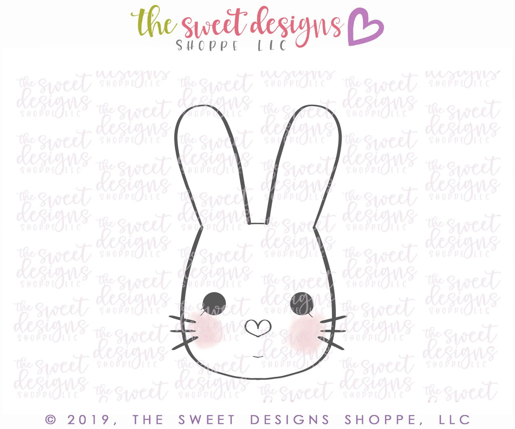 Cookie Cutters - Bunny Face 2020 - Cookie Cutter - The Sweet Designs Shoppe - - ALL, Animal, Animals, Animals and Insects, Cookie Cutter, easter, Easter / Spring, Promocode