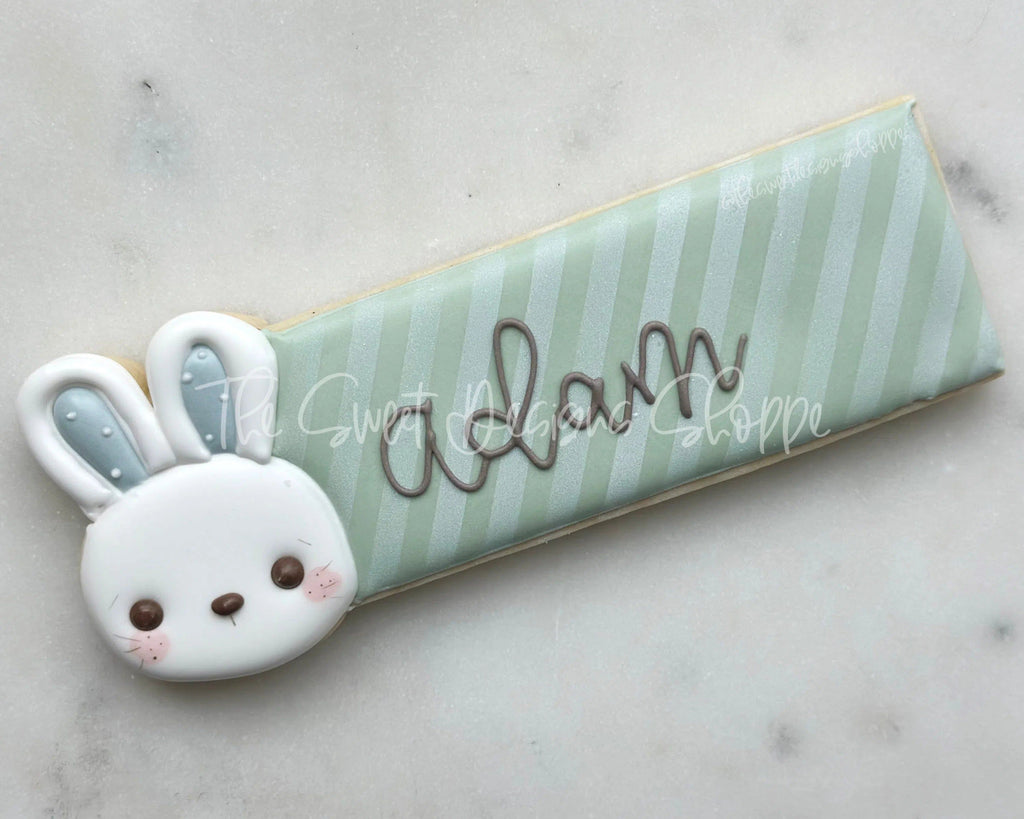 Cookie Cutters - Bunny Face Tag - Cookie Cutter - The Sweet Designs Shoppe - TSDS - - ALL,Animal,Animals,Cookie Cutter,Easter,Easter / Spring,Nature,Plaque,Plaques,PLAQUES HANDLETTERING,Promocode