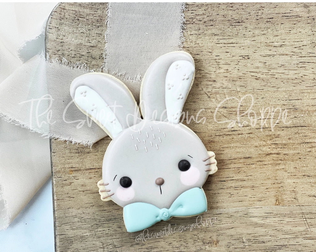 Cookie Cutters - Bunny Face with Bow Tie - Cookie Cutter - Sweet Designs Shoppe - - ALL, Animal, Animals, Animals and Insects, Cookie Cutter, Easter, Easter / Spring, Promocode