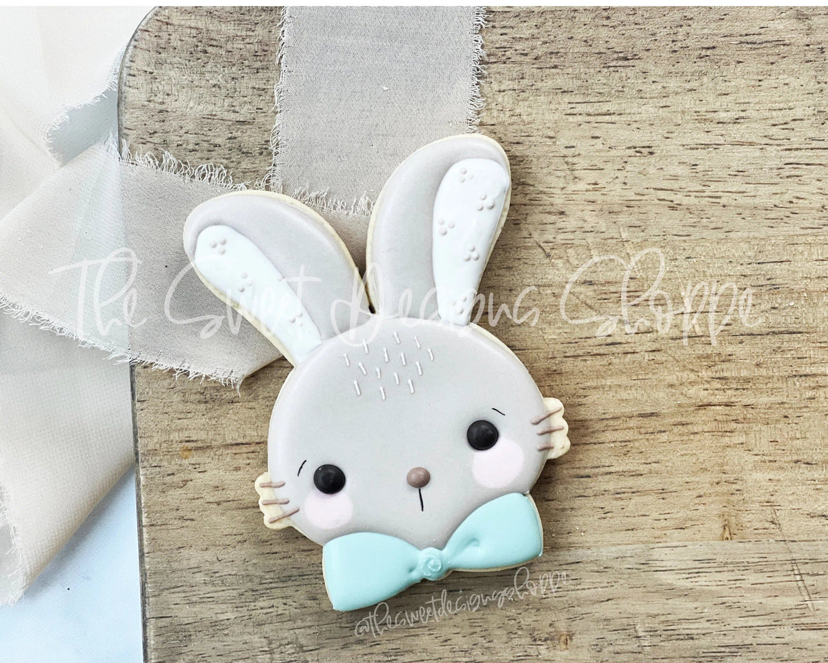Cookie Cutters - Bunny Face with Bow Tie - Cookie Cutter - The Sweet Designs Shoppe - TSDS - - ALL,Animal,Animals,Animals and Insects,Cookie Cutter,Easter,Easter / Spring,Promocode,STL