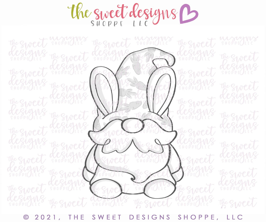 Cookie Cutters - Bunny Gnome - Cookie Cutter - Sweet Designs Shoppe - - ALL, Animal, Animals, Animals and Insects, Cookie Cutter, easter, Easter / Spring, Misc, Miscelaneous, Miscellaneous, Promocode