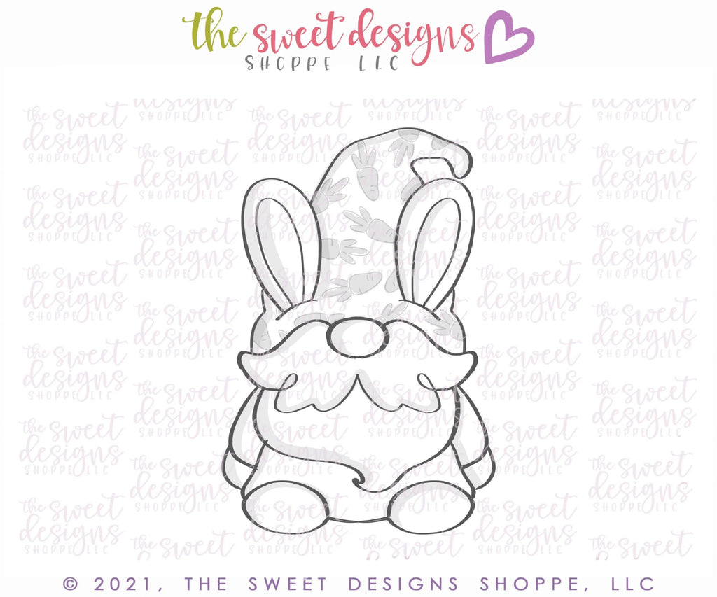 Cookie Cutters - Bunny Gnome - Cookie Cutter - The Sweet Designs Shoppe - TSDS - - ALL,Animal,Animals,Animals and Insects,Cookie Cutter,easter,Easter / Spring,Misc,Miscelaneous,Miscellaneous,Promocode