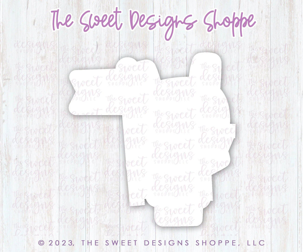 Cookie Cutters - Bunny Holding Flag - Cookie Cutter - The Sweet Designs Shoppe - TSDS - - ALL,Animal,Animals,Animals and Insects,Cookie Cutter,easter,Easter / Spring,Promocode