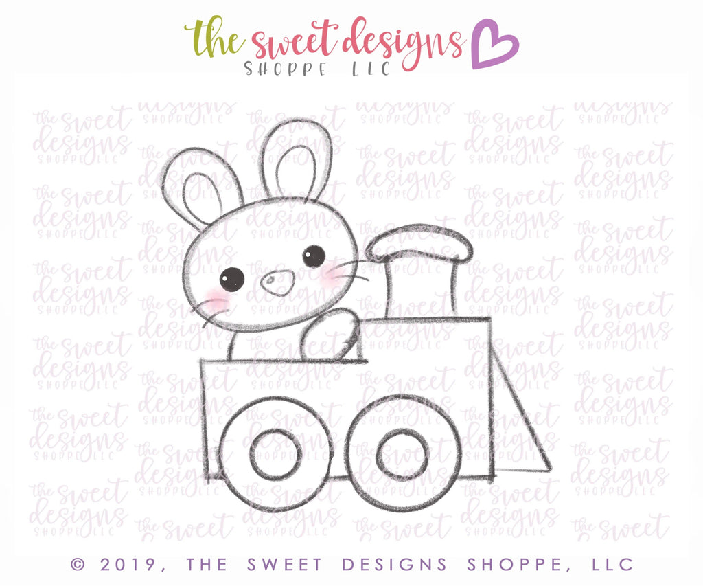 Cookie Cutters - Bunny in Engine - Cookie Cutter - The Sweet Designs Shoppe - TSDS - - ALL,Animal,Animals,Cookie Cutter,Easter,Easter / Spring,Miscellaneous,Promocode,Spring