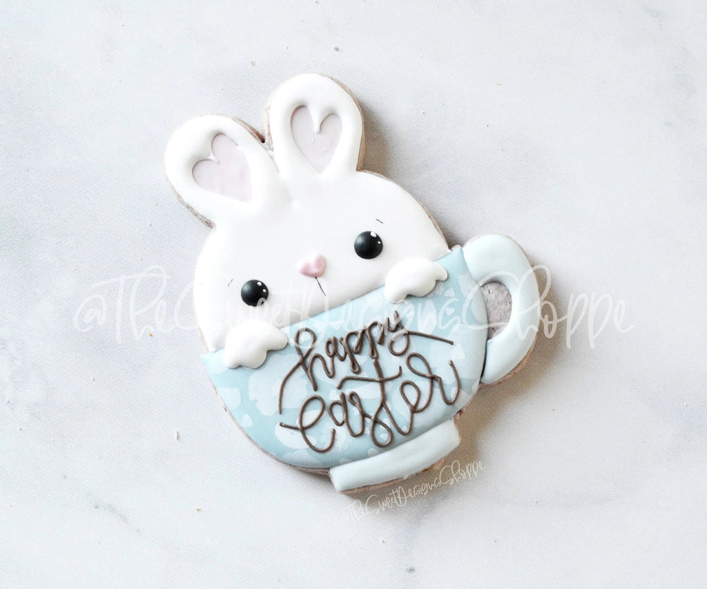 Cookie Cutters - Bunny in Mug - Cookie Cutter - The Sweet Designs Shoppe - - ALL, Animal, Animals, Animals and Insects, Cookie Cutter, easter, Easter / Spring, mug, mugs, Promocode