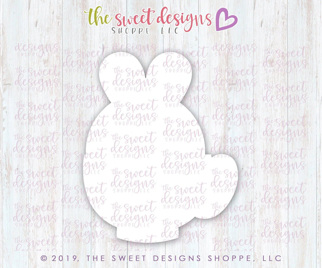 Cookie Cutters - Bunny in Mug - Cookie Cutter - The Sweet Designs Shoppe - TSDS - - ALL,Animal,Animals,Animals and Insects,Cookie Cutter,easter,Easter / Spring,mug,mugs,Promocode