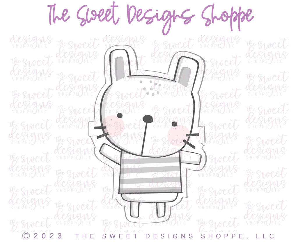Cookie Cutters - Bunny Kid - Cookie Cutter - The Sweet Designs Shoppe - TSDS - - ALL,Animal,Animals,Animals and Insects,Cookie Cutter,easter,Easter / Spring,Promocode