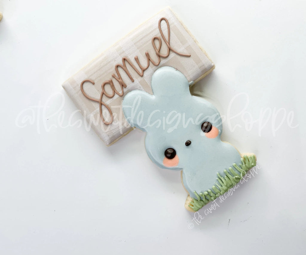 Cookie Cutters - Bunny Marshmallow Place Card - Cookie Cutter - Sweet Designs Shoppe - - ALL, Animal, Animals, Animals and Insects, Cookie Cutter, easter, Easter / Spring, peep, peeps, Plaque, Plaques, PLAQUES HANDLETTERING, Promocode