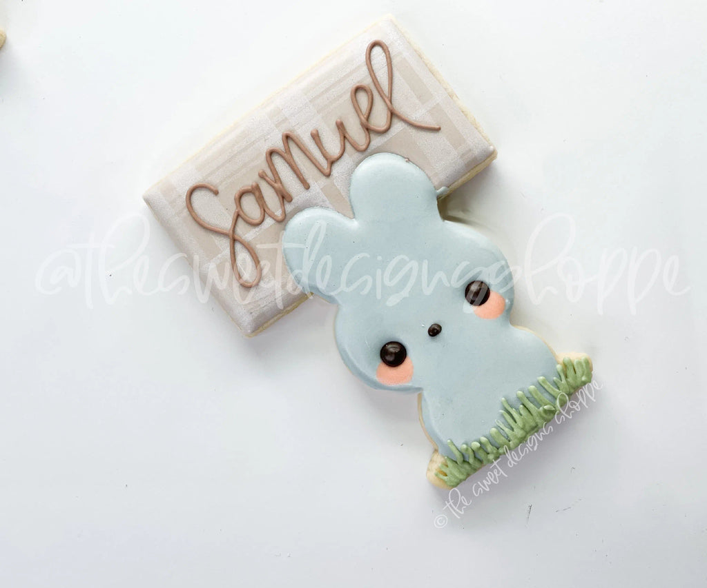 Cookie Cutters - Bunny Marshmallow Place Card - Cookie Cutter - The Sweet Designs Shoppe - - ALL, Animal, Animals, Animals and Insects, Cookie Cutter, easter, Easter / Spring, peep, peeps, Plaque, Plaques, PLAQUES HANDLETTERING, Promocode