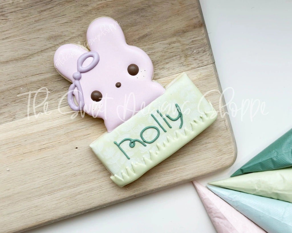 Cookie Cutters - Bunny Marshmallow with Bow Plaque - Cookie Cutter - The Sweet Designs Shoppe - TSDS - - ALL,Animal,animal plaque,Animals,Animals and Insects,Bunny,Cookie Cutter,Easter,Easter / Spring,Plaque,Plaques,Promocode