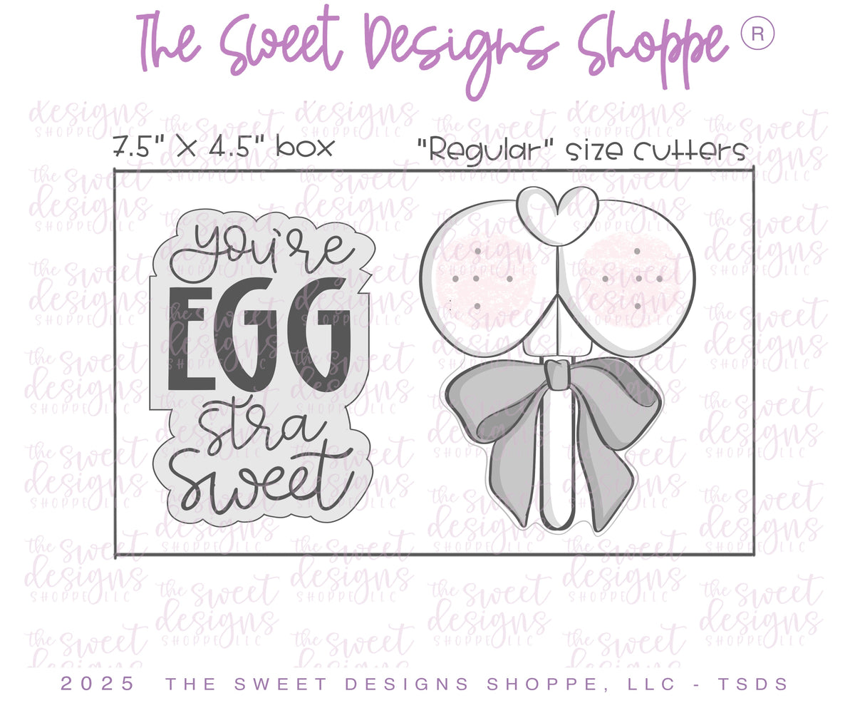 Cookie Cutters - Bunny Nose Lollipop & Plaque Set - Set of 2 - Cookie Cutters - The Sweet Designs Shoppe - TSDS - - ALL,Animal,Animals,Cookie Cutter,Easter,Easter / Spring,PLAQUES HANDLETTERING,Promocode,regular sets,set,STL