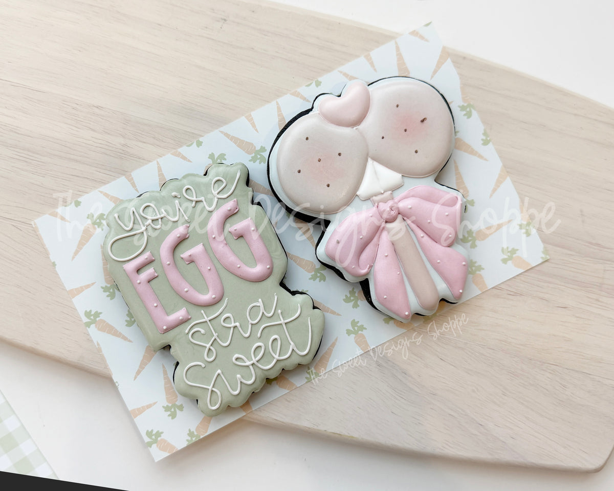 Cookie Cutters - Bunny Nose Lollipop & Plaque Set - Set of 2 - Cookie Cutters - The Sweet Designs Shoppe - TSDS - - ALL,Animal,Animals,Cookie Cutter,Easter,Easter / Spring,PLAQUES HANDLETTERING,Promocode,regular sets,set,STL