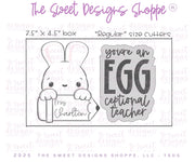 Cookie Cutters - Bunny Pencil & EGG ceptional Teacher Plaque Set - Set of 2 - Cookie Cutters - The Sweet Designs Shoppe - TSDS - - ALL,Animal,Animals,Cookie Cutter,Easter,Easter / Spring,PLAQUES HANDLETTERING,Promocode,regular sets,School,set,STL,Teacher,Teacher Appreciation