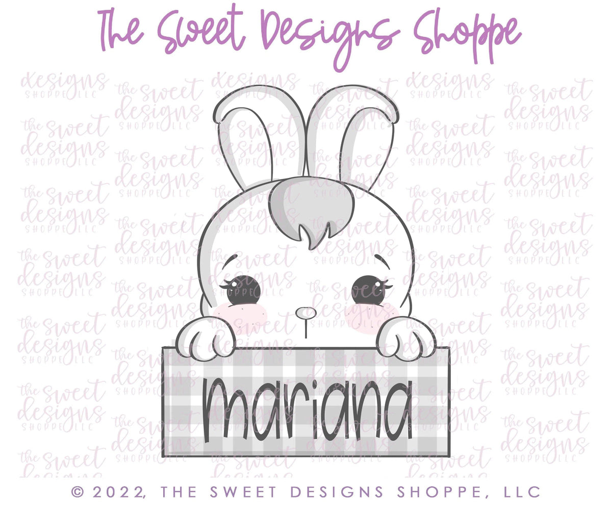 Cookie Cutters - Bunny Plaque LM - Cookie Cutter - The Sweet Designs Shoppe - TSDS - - ALL,Animal,animal plaque,Animals,Animals and Insects,Bunny,bunnypeep,Cookie Cutter,Easter,Easter / Spring,Lady Milk Stache,Lady MilkStache,LadyMilkStache,Plaque,Plaques,Promocode,STL