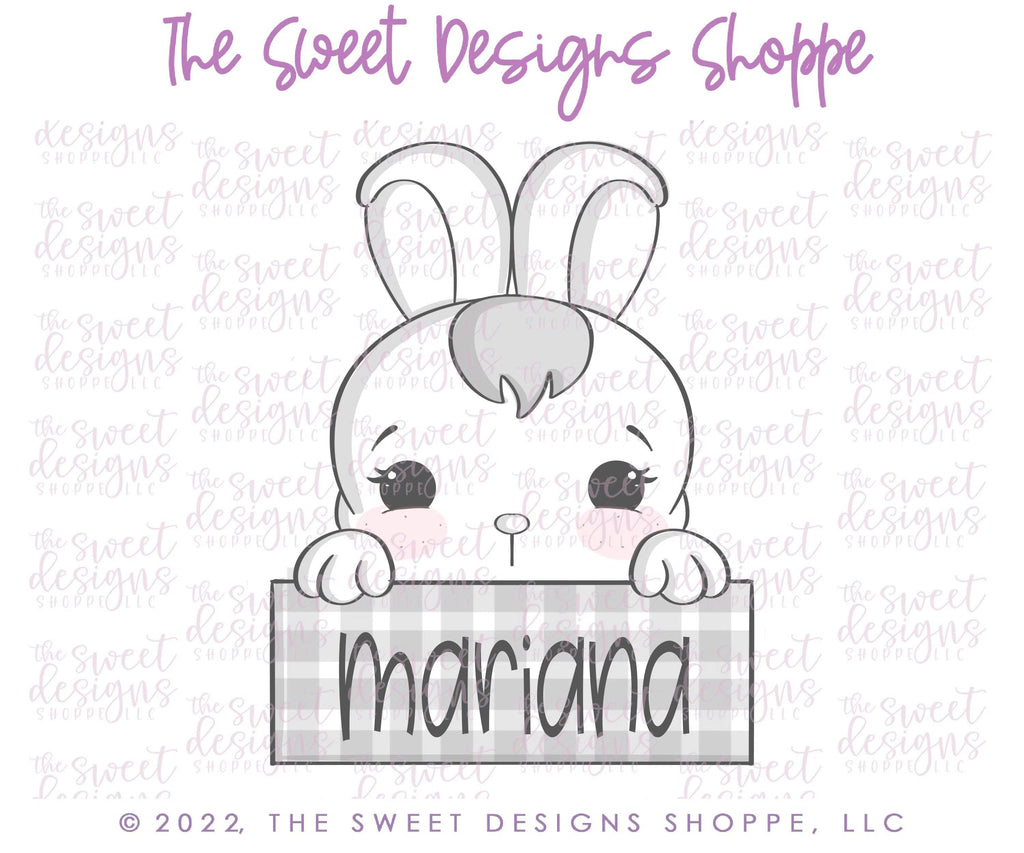 Cookie Cutters - Bunny Plaque LM - Cookie Cutter - The Sweet Designs Shoppe - TSDS - - ALL,Animal,animal plaque,Animals,Animals and Insects,Bunny,bunnypeep,Cookie Cutter,Easter,Easter / Spring,Lady Milk Stache,Lady MilkStache,LadyMilkStache,Plaque,Plaques,Promocode