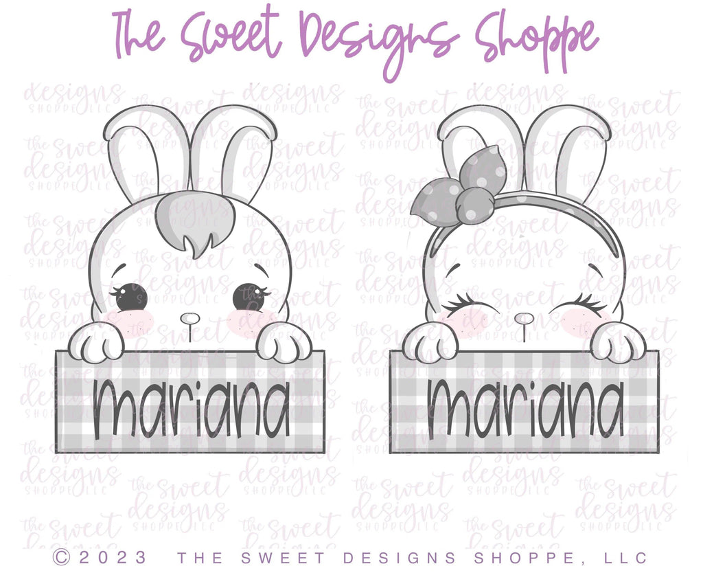 Cookie Cutters - Bunny Plaques by Lady Milkstache Set - Set of 2 - Cookie Cutters - The Sweet Designs Shoppe - TSDS - - ALL,bunny,Cookie Cutter,Easter,Easter / Spring,Lady Milk Stache,Lady MilkStache,LadyMilkStache,Mini Sets,Promocode,regular sets,set