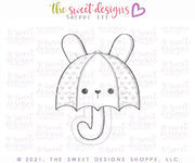 Cookie Cutters - Bunny Umbrella - Cookie Cutter - The Sweet Designs Shoppe - TSDS - - Accesories,Accessories,ALL,Animal,Animals,Animals and Insects,Clothing / Accessories,Cookie Cutter,Easter / Spring,garden,gardening,Misc,Miscelaneous,Miscellaneous,other,Promocode,rain,Spring,STL