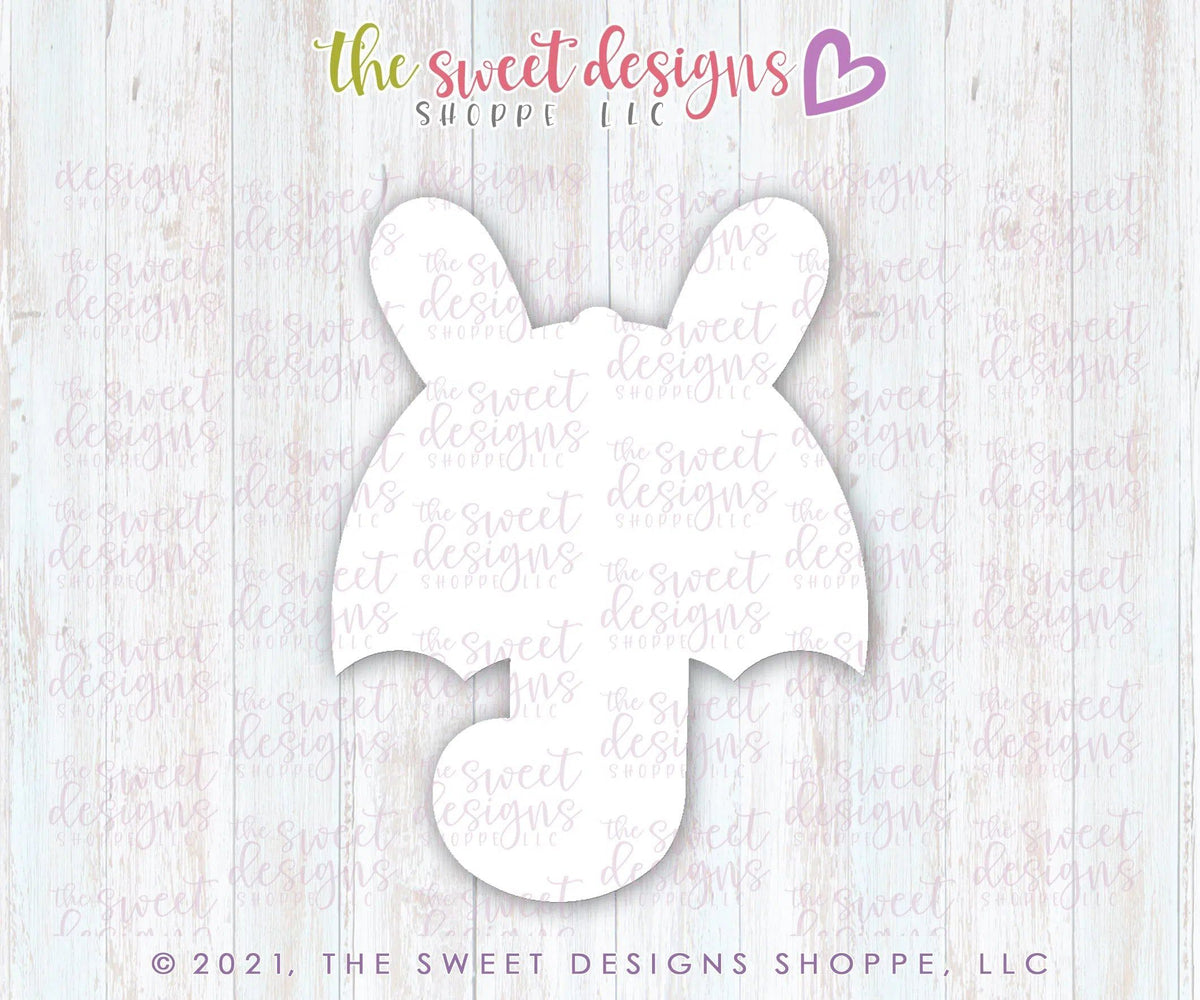 Cookie Cutters - Bunny Umbrella - Cookie Cutter - The Sweet Designs Shoppe - TSDS - - Accesories,Accessories,ALL,Animal,Animals,Animals and Insects,Clothing / Accessories,Cookie Cutter,Easter / Spring,garden,gardening,Misc,Miscelaneous,Miscellaneous,other,Promocode,rain,Spring,STL