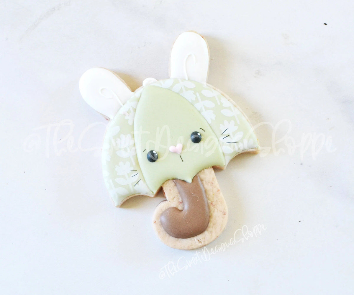 Cookie Cutters - Bunny Umbrella - Cookie Cutter - The Sweet Designs Shoppe - TSDS - - Accesories,Accessories,ALL,Animal,Animals,Animals and Insects,Clothing / Accessories,Cookie Cutter,Easter / Spring,garden,gardening,Misc,Miscelaneous,Miscellaneous,other,Promocode,rain,Spring,STL