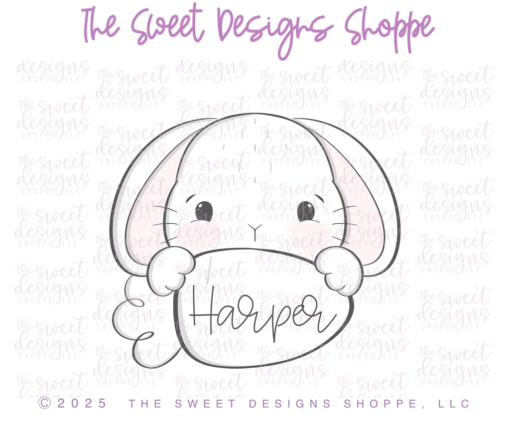 Cookie Cutters - Bunny with Carrot Plaque - Cookie Cutter - The Sweet Designs Shoppe - TSDS - - ALL,Animal,Animals,Animals and Insects,basket,Bunny plaque,bunny with carrot plaque,Cookie Cutter,Easter,Easter / Spring,easter basket,Nature,Nest,Promocode,STL