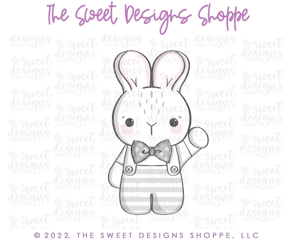 Cookie Cutters - Bunny with Hand Up - Cookie Cutter - Sweet Designs Shoppe - - ALL, Animal, Animals, Animals and Insects, Bunny, Cookie Cutter, easter, Easter / Spring, Promocode
