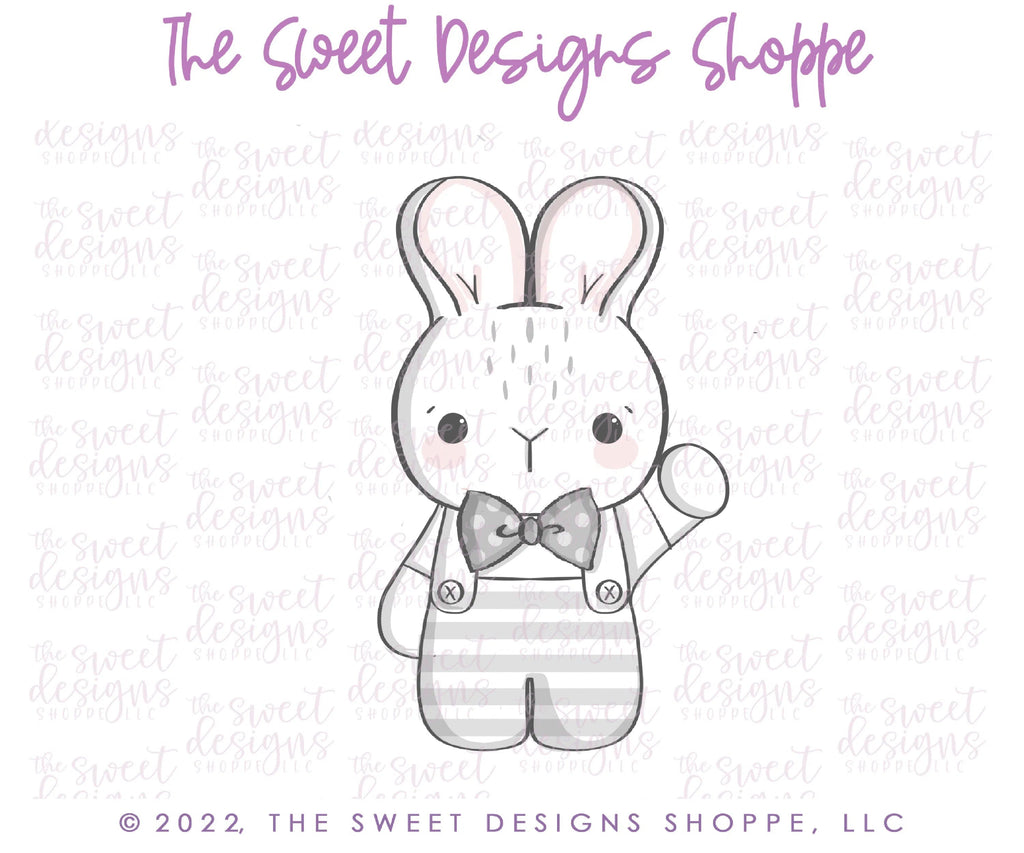 Cookie Cutters - Bunny with Hand Up - Cookie Cutter - Sweet Designs Shoppe - - ALL, Animal, Animals, Animals and Insects, Bunny, Cookie Cutter, easter, Easter / Spring, Promocode