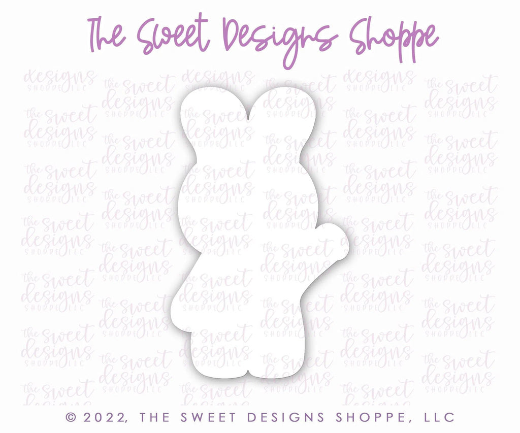 Cookie Cutters - Bunny with Hand Up - Cookie Cutter - The Sweet Designs Shoppe - - ALL, Animal, Animals, Animals and Insects, Bunny, Cookie Cutter, easter, Easter / Spring, Promocode