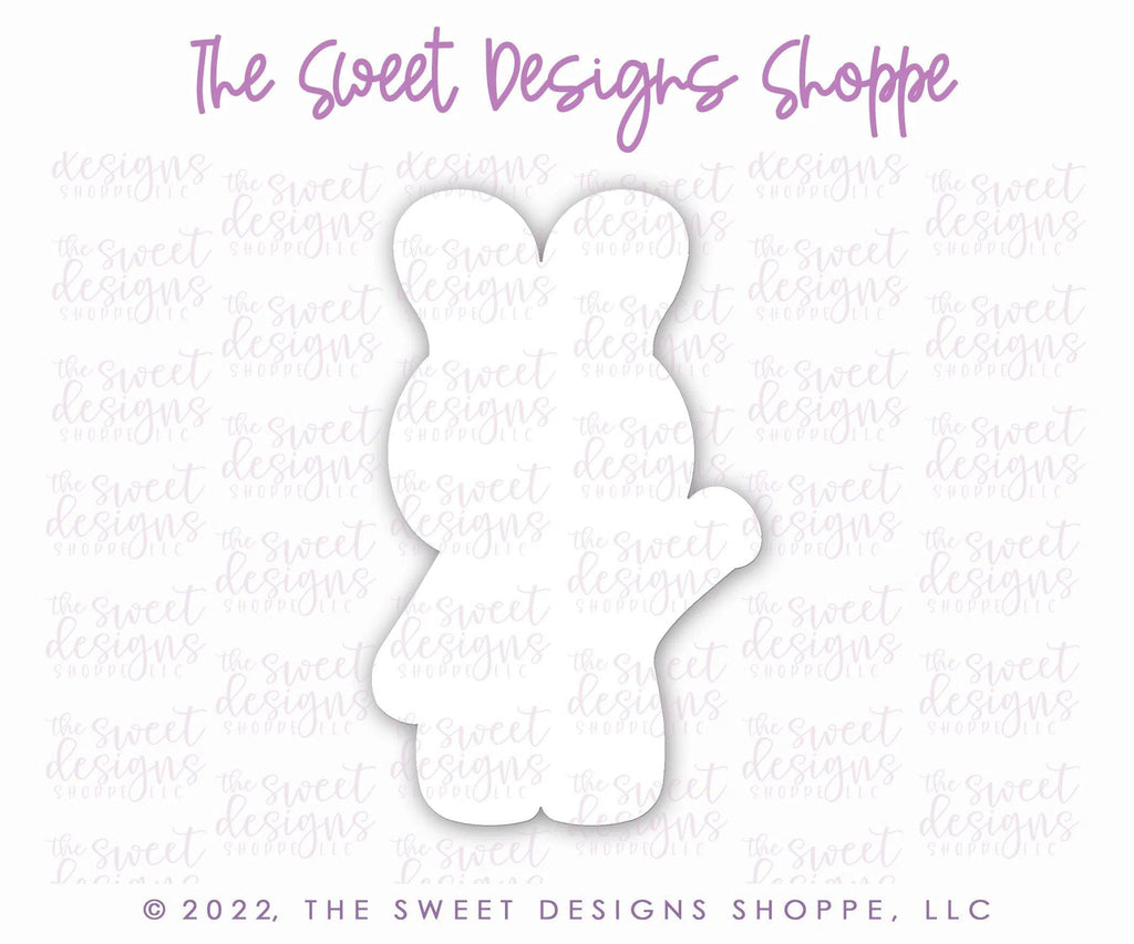 Cookie Cutters - Bunny with Hand Up - Cookie Cutter - The Sweet Designs Shoppe - TSDS - - ALL,Animal,Animals,Animals and Insects,Bunny,Cookie Cutter,easter,Easter / Spring,Promocode