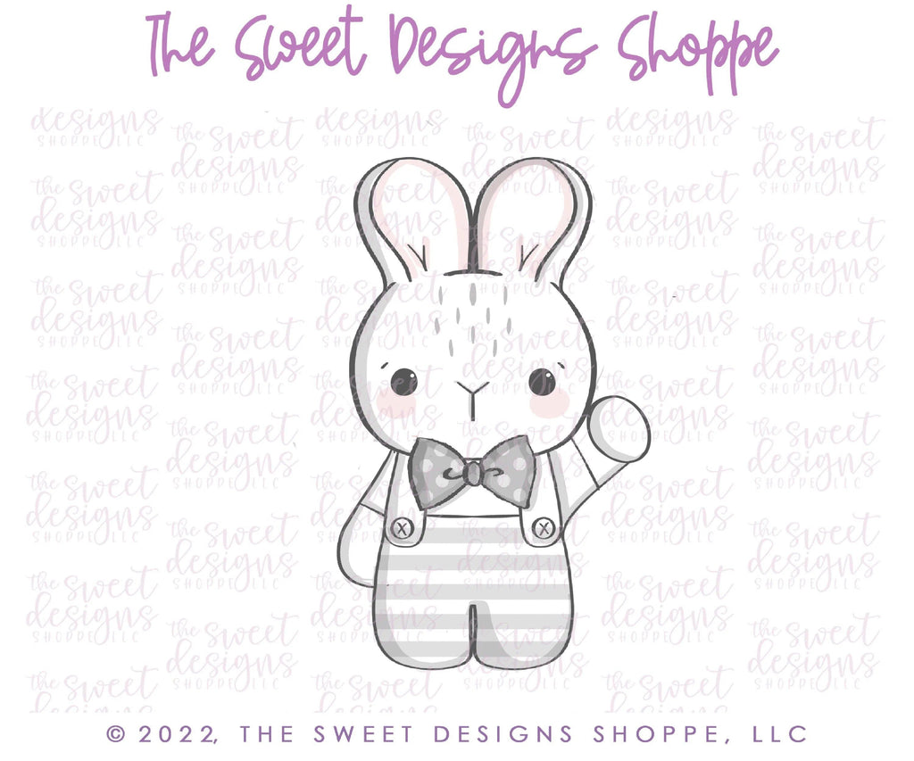 Cookie Cutters - Bunny with Hand Up - Cookie Cutter - The Sweet Designs Shoppe - - ALL, Animal, Animals, Animals and Insects, Bunny, Cookie Cutter, easter, Easter / Spring, Promocode