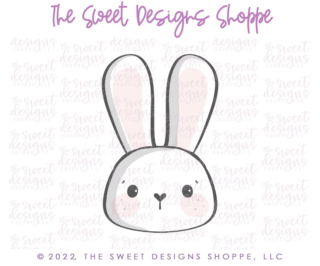 Cookie Cutters - BunnyFace with Long Ears - Cookie Cutter - Sweet Designs Shoppe - - ALL, Animal, Animals, Animals and Insects, Bunny, Cookie Cutter, easter, Easter / Spring, Promocode