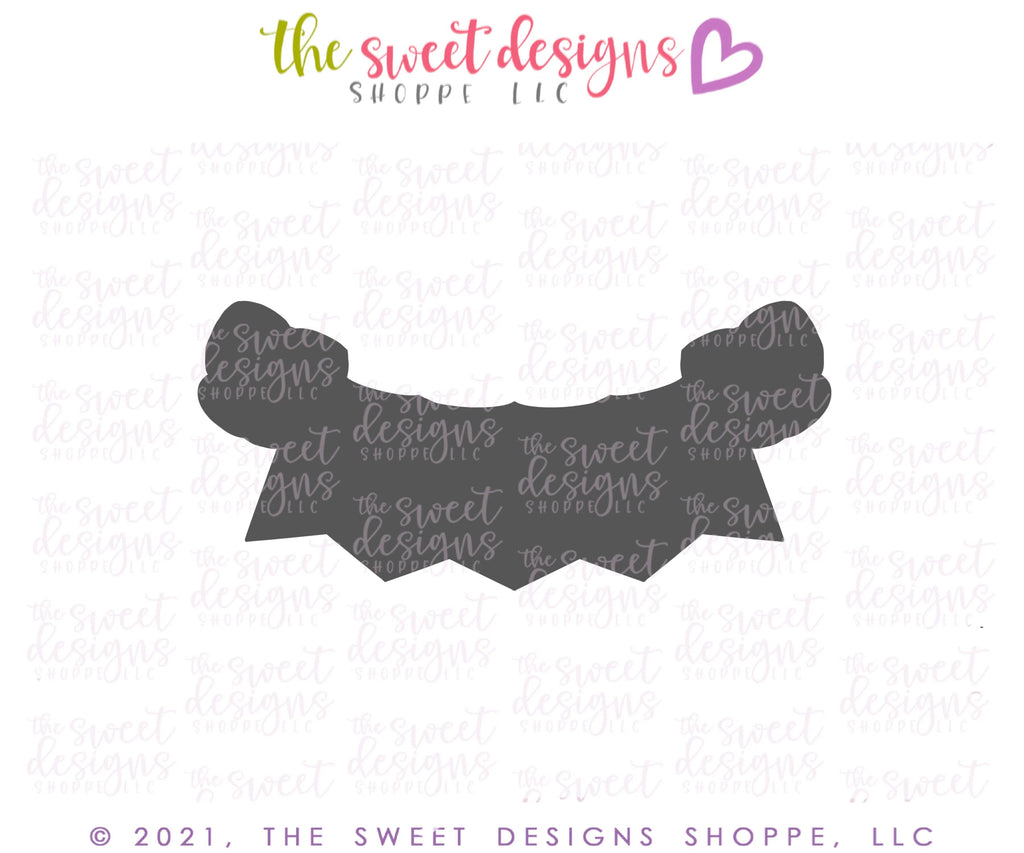 Cookie Cutters - Bunting (four spaces) V2 - Cookie Cutter - Sweet Designs Shoppe - - ALL, Baby, Bunting, Cookie Cutter, cookie cutters, Customize, Plaque, Promocode