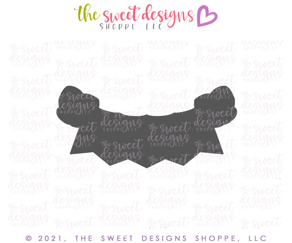 Cookie Cutters - Bunting (four spaces) V2 - Cookie Cutter - The Sweet Designs Shoppe - - ALL, Baby, Bunting, Cookie Cutter, cookie cutters, Customize, Plaque, Promocode