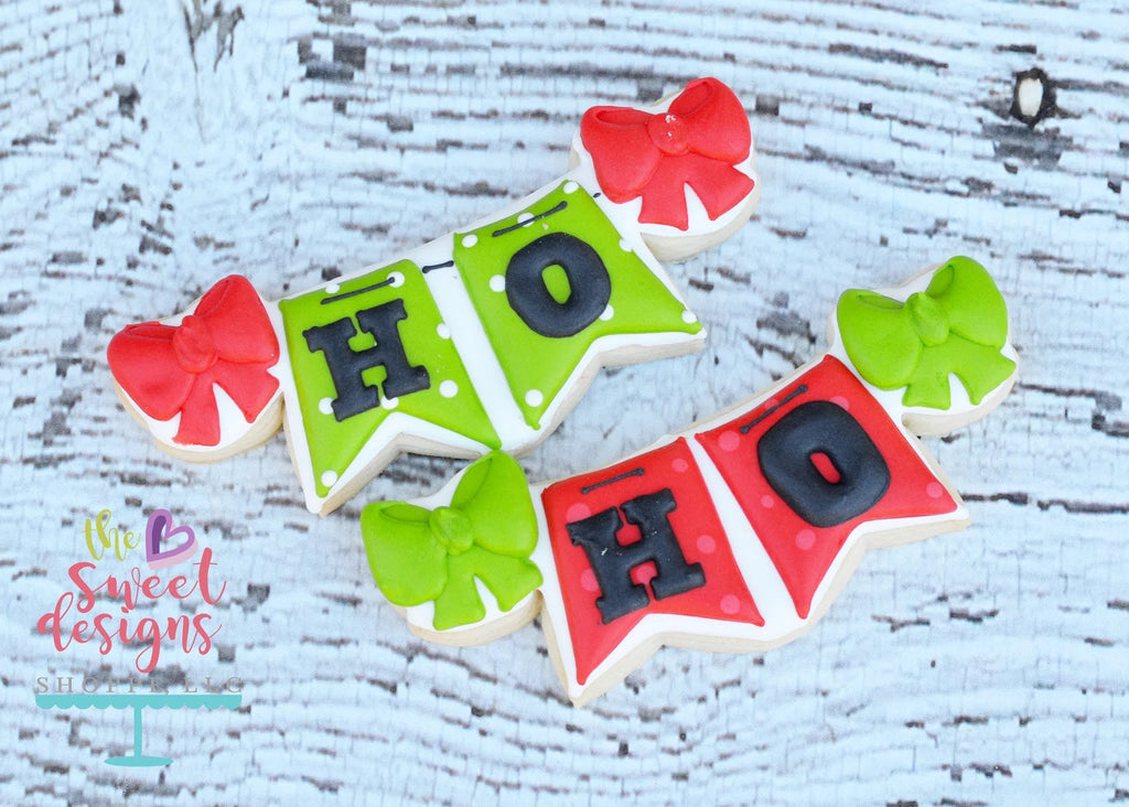 Cookie Cutters - Bunting (two spaces) v2- Cookie Cutter - Sweet Designs Shoppe - - ALL, Bunting, Christmas / Winter, Cookie Cutter, cookie cutters, Customize, Plaque, Promocode